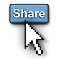 Click the share button to enable sharing web content
