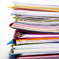 A picture of a stack of documents