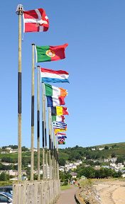 International flags marking International Education Week