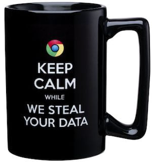 A Scroogled mug from Microsoft