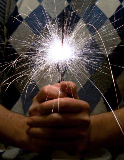A picture of a sparkler symbolising the lost creative copywriting spark