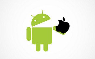 Picture of Android eating Apple